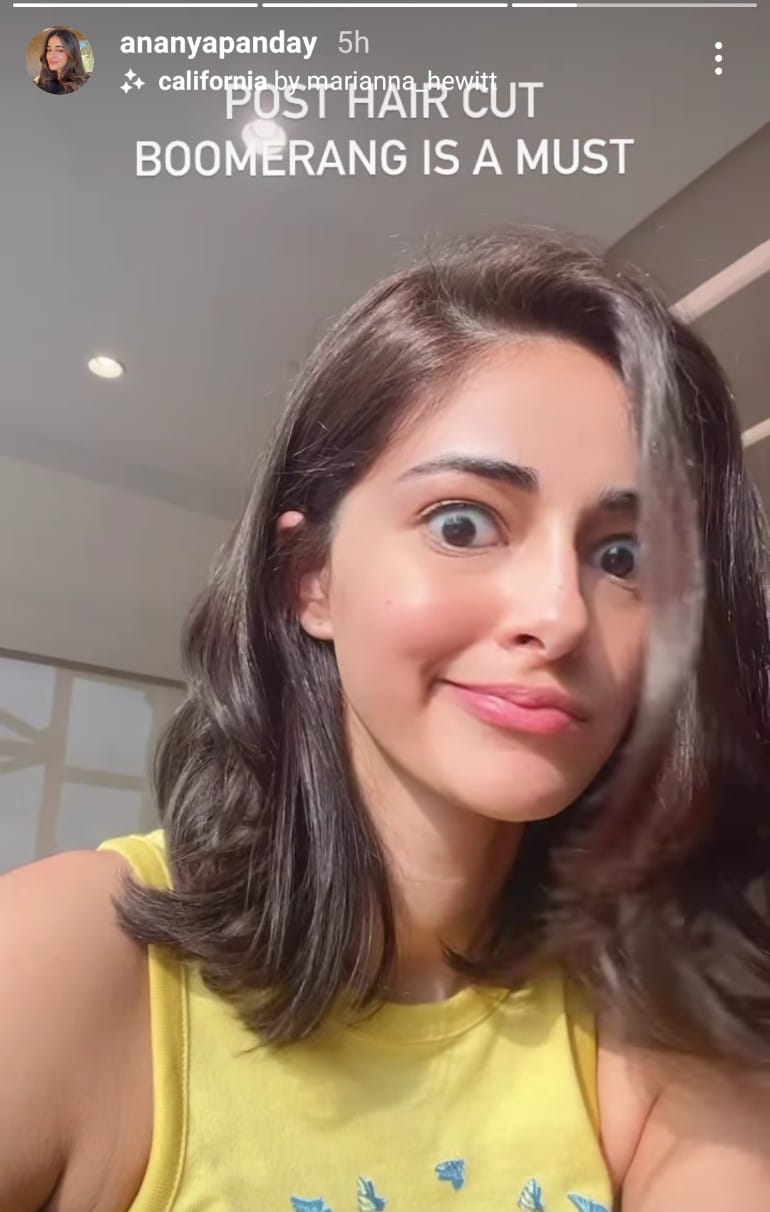 Ananya pandey haircut