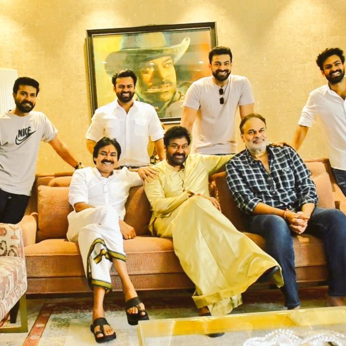 BLOCKBUSTER PIC: Chiranjeevi, Pawan Kalyan, Ram Charan & others pose for perfect mega family moment