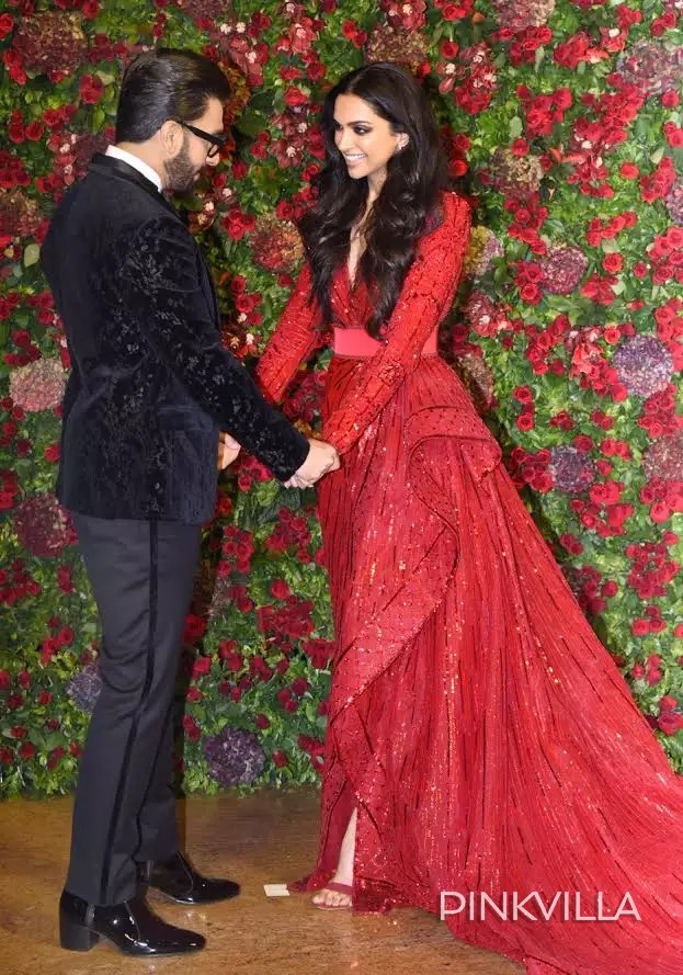 Ranveer Singh Deepika Ranveer set fashion goals Tendulkar Rekha among  guests at starstudded reception  The Economic Times