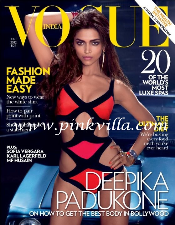 Deepika Padukone on the cover of Vogue (June 2012)