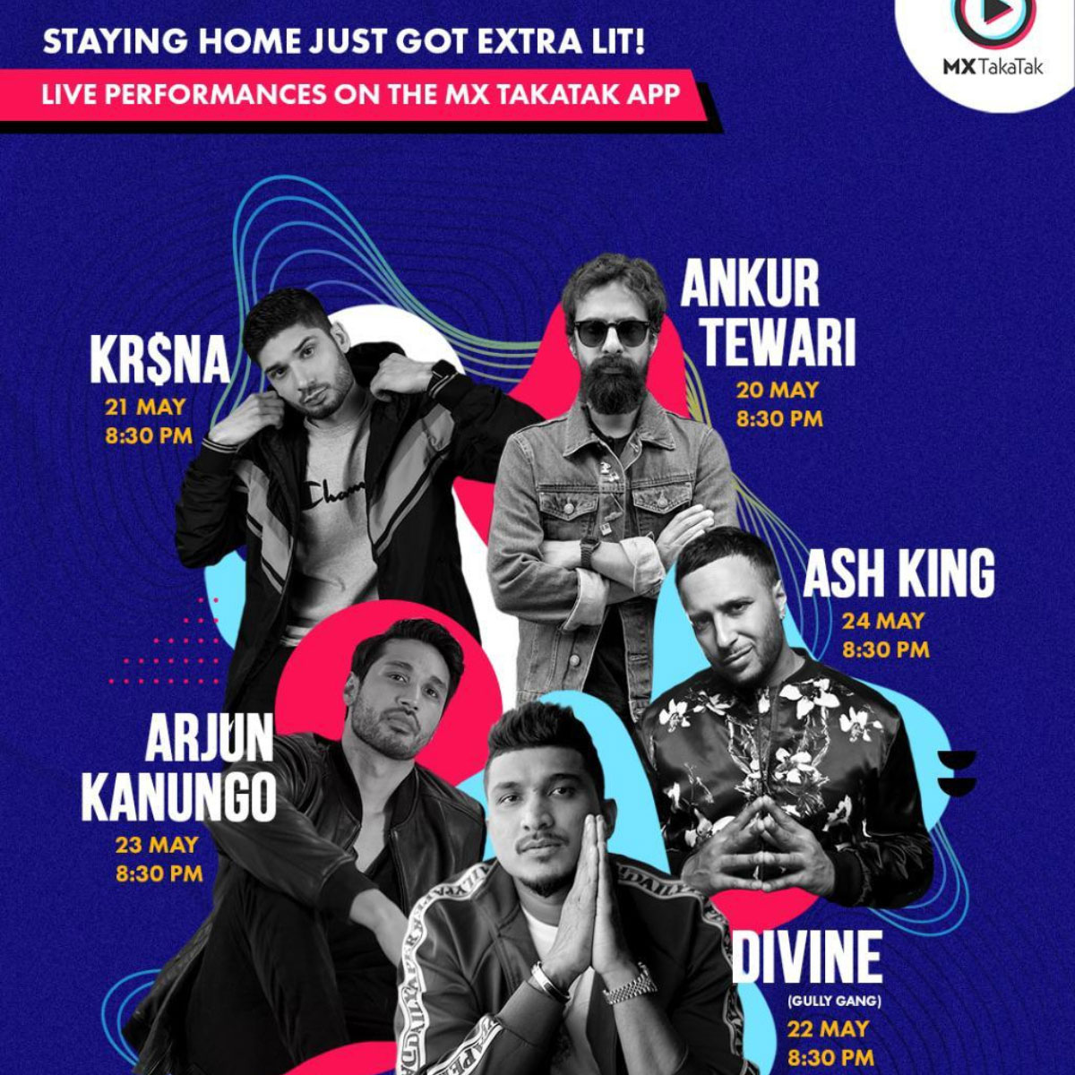 Divine, Arjun Kanungo and Ash King to entertain fans with LIVE performances on MX TakaTak Divine, Arjun Kanungo and Ash King to entertain fans with LIVE performances on MX TakaTak
