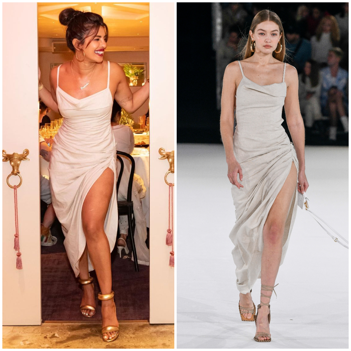 Fashion Faceoff: Priyanka Chopra Jonas Or Gigi Hadid, Who Pulled Off The  Backless Jacquemus Dress Better? | Pinkvilla
