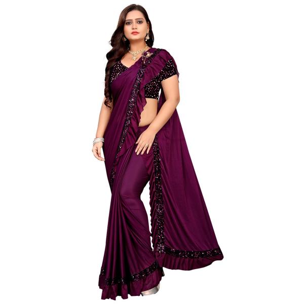 Vivid Green Fancy Georgette Saree