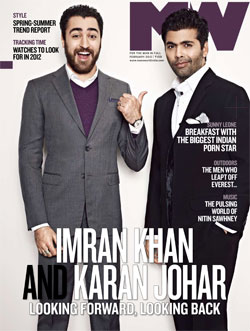 Imran Khan & Karan Johar on the Cover of Mans World India – February 2012
