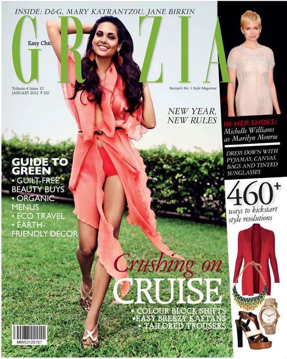 Esha Gupta covers Grazia January 2012
