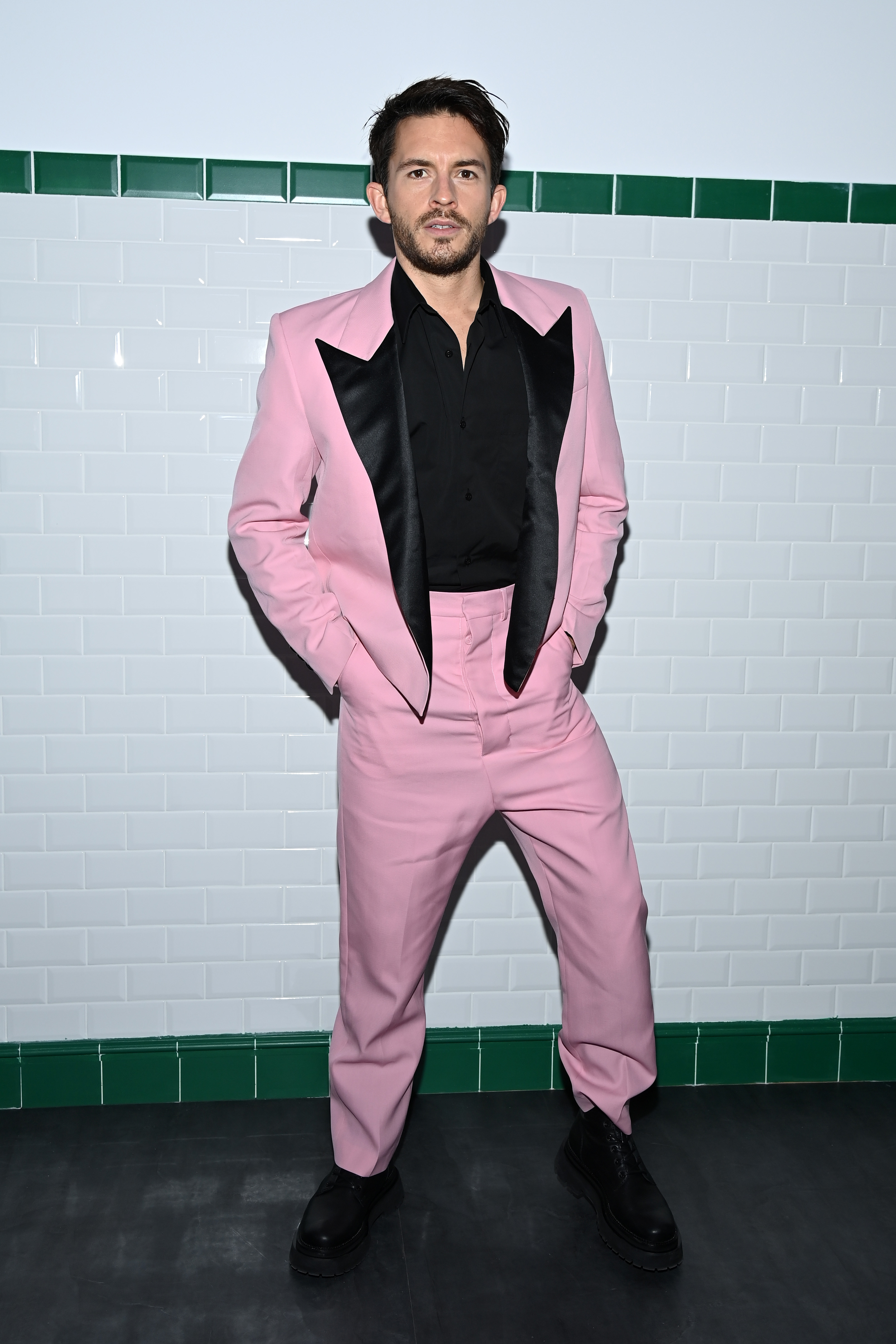 The Viscount donning a pink suit