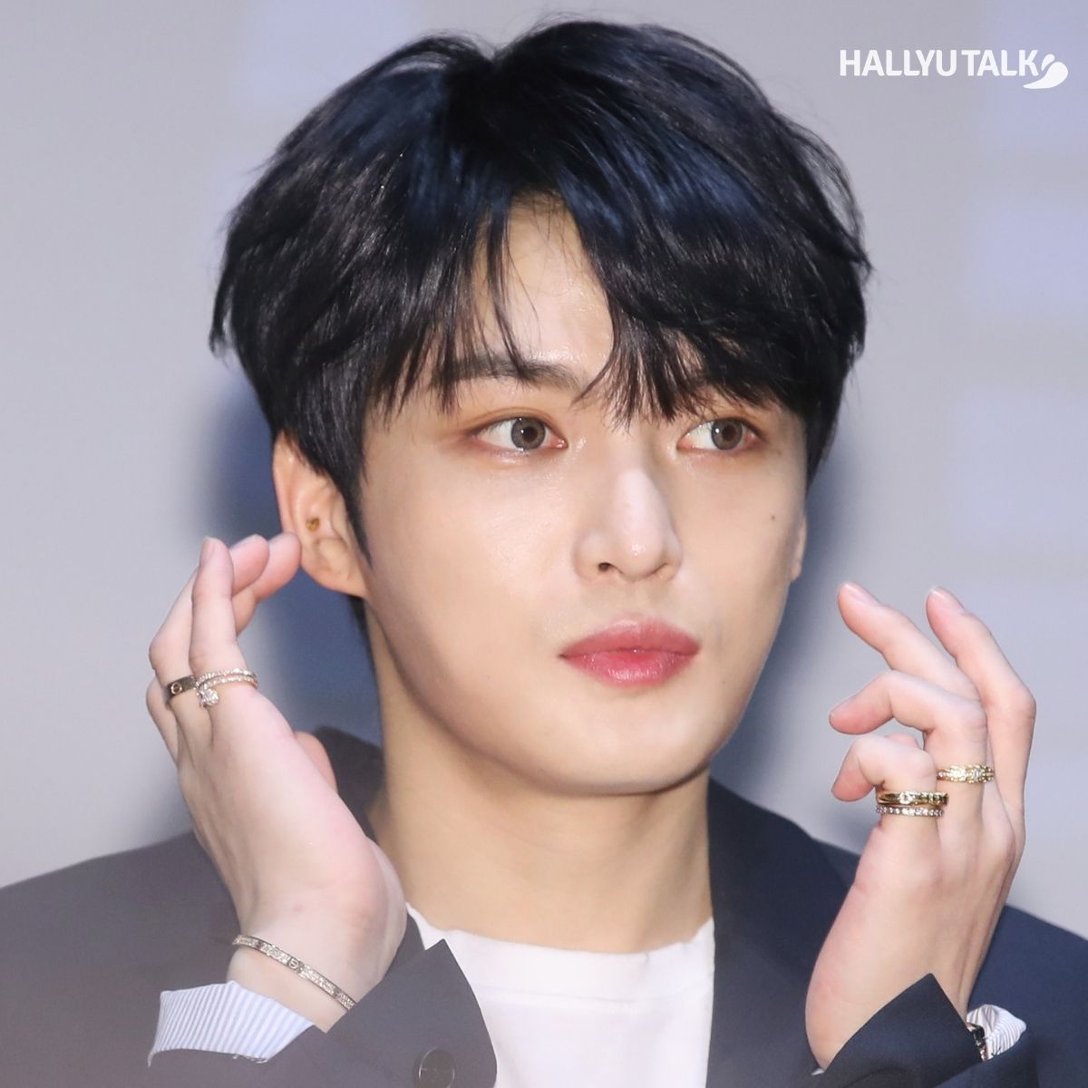 Former TVXQ and current JYJ member Kim Jaejoong at a press conference in 2018