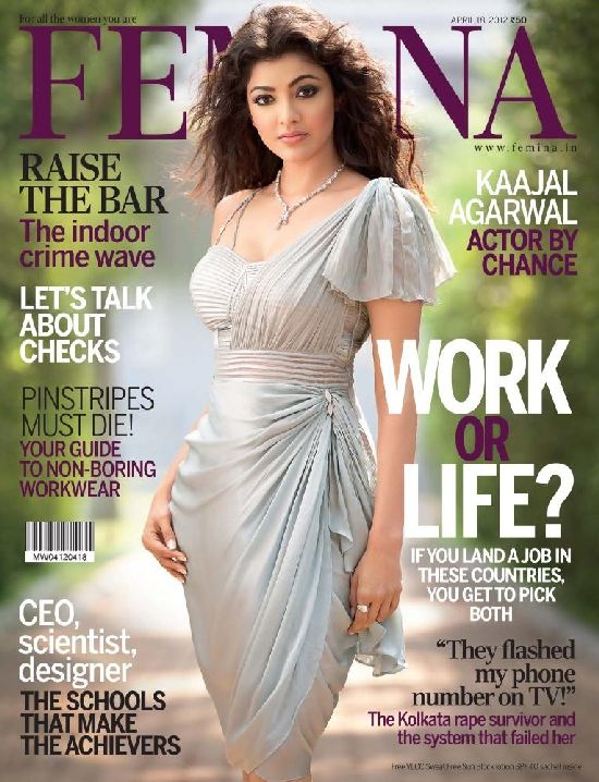 kajal agarwal on the cover of femina April 2012