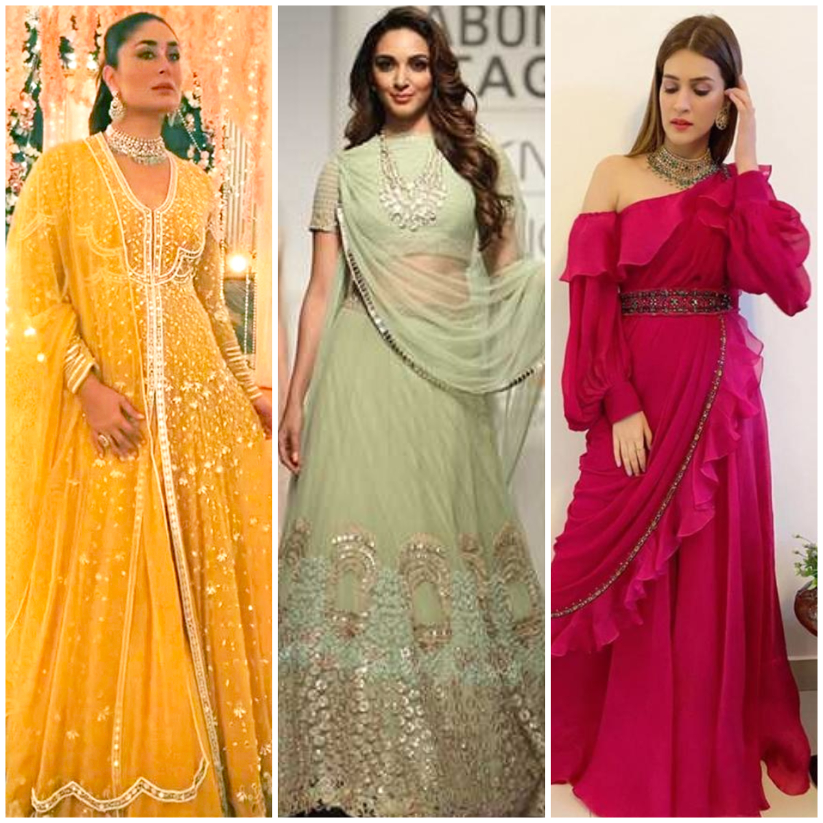 Kareena Kapoor Style Flower Printed Gown