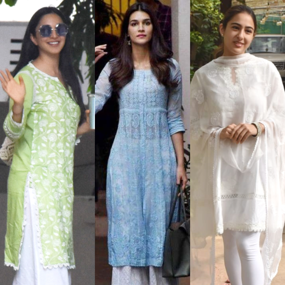 Kiara Advani, Kriti Sanon to Sara Ali Khan: 6 Times celebs opted for Chikankari kurtas for an off duty look 