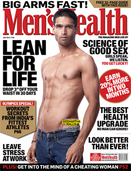 Sidhartha Mallya on the Cover of Men's Health India - July 2012