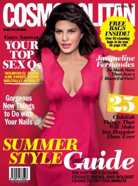 Jacqueline Fernandez on the cover of Cosmopolitan India - April 2012