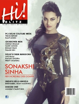 Sonakshi Sinha on the cover of Hi! Blitz - Sept 2012