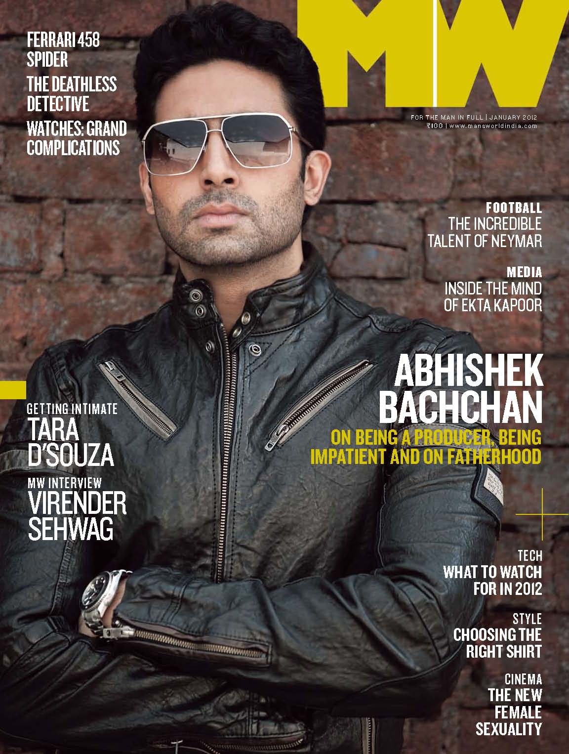 Abhishek Bachchan on the cover of MW(January 2012)