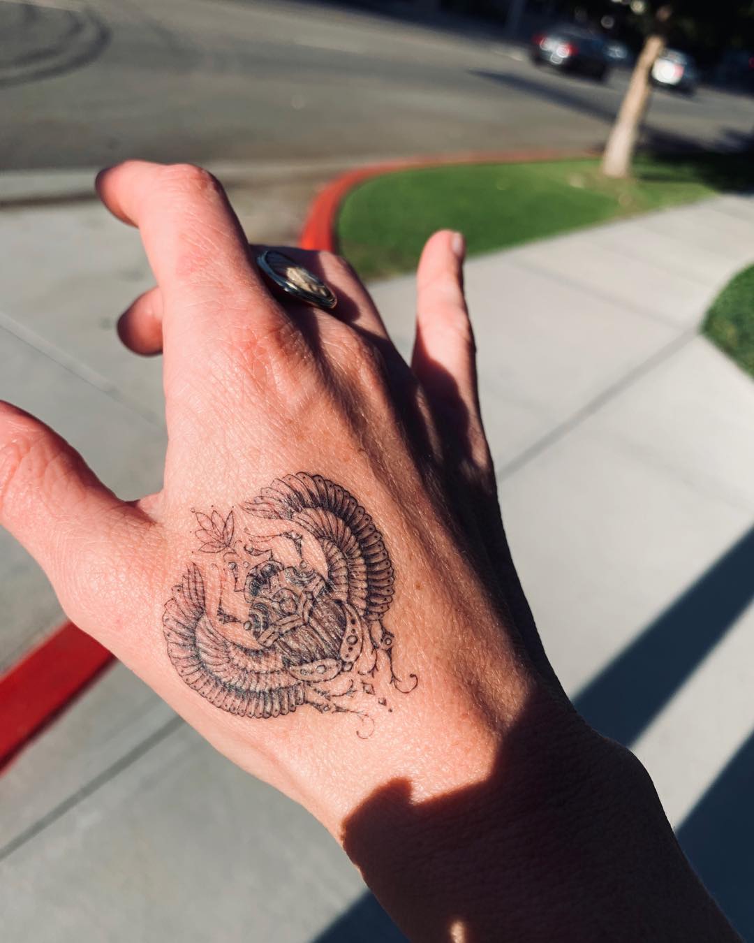 Lena Headey Ganesha Goddess Upper Arm Tattoo  Steal Her Style  Cool  wrist tattoos Wrist tattoos Arm tattoos for women