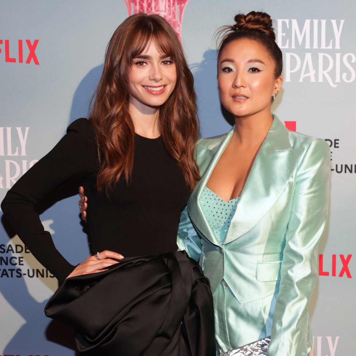 EXCLUSIVE: Lily Collins & Ashley Park on challenges of dressing up for Emily in Paris Season 2 after lockdown