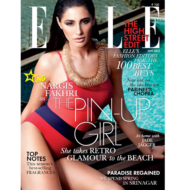 Nargis Fakhri covers Elle India (May 2012)