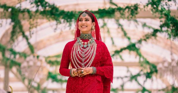 Priyanka chopra red wedding dress deals