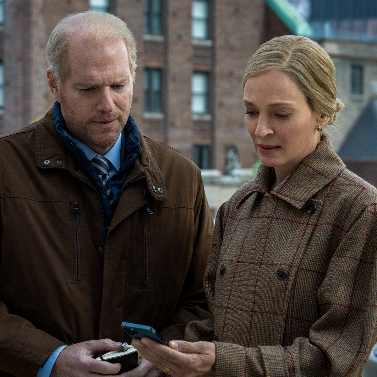EXCLUSIVE: Noah Emmerich on working with Suspicion co-star Uma Thurman: It's like having a great dance partner