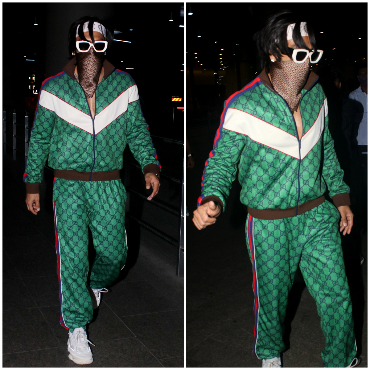 Ranveer Singh made for a no fail look at the airport in a Gucci tracksuit costing Rs 2.7 YAY or NAY? | PINKVILLA
