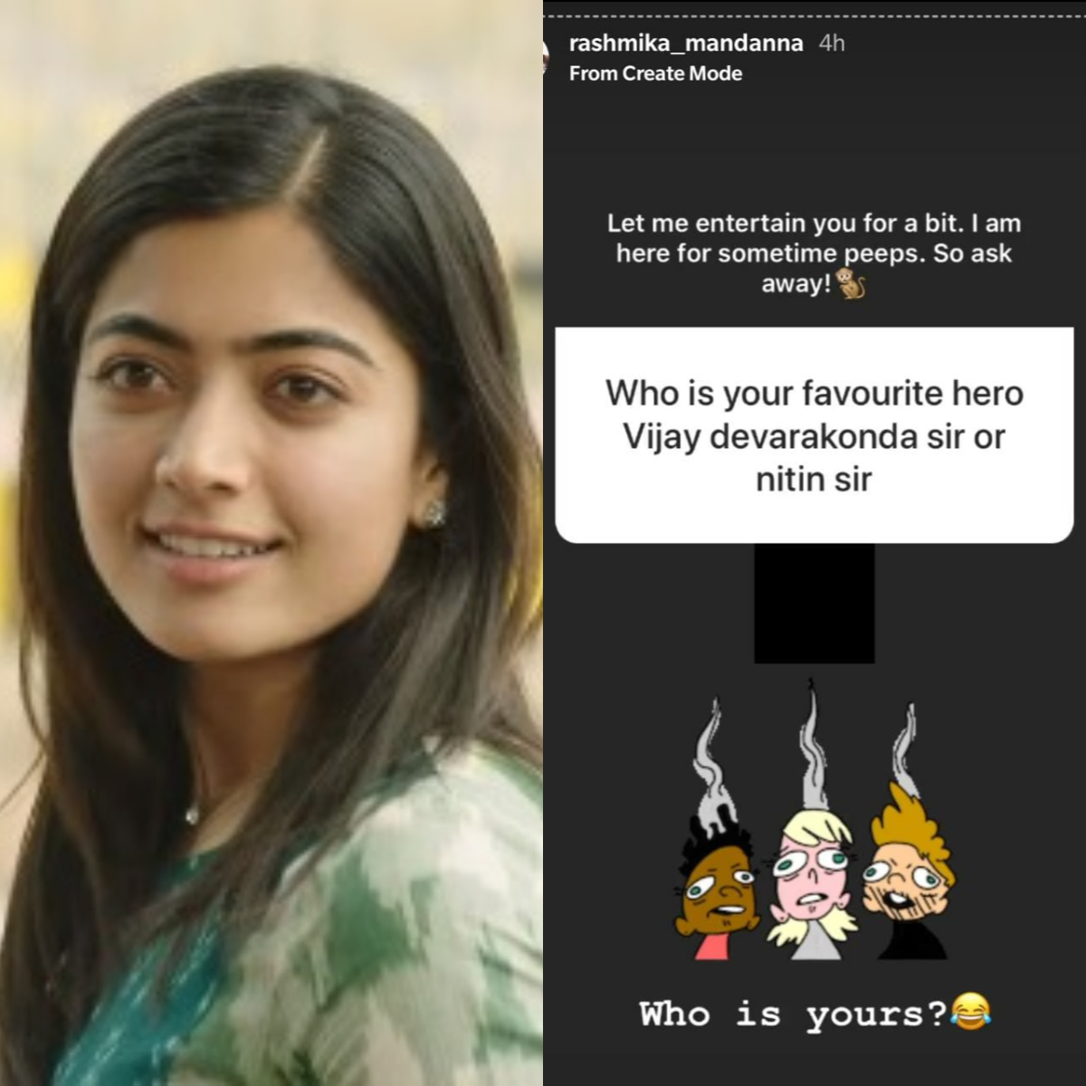 Rashmika Mandanna asked to choose favourite actor between Vijay Deverakonda & Nithiin; Here's how she reacted Rashmika Mandanna asked to choose favourite actor between Vijay Deverakonda & Nithiin; Here's how she reacted