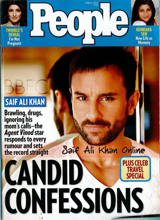 Saif Ali Khan on the cover of People (April 2012)