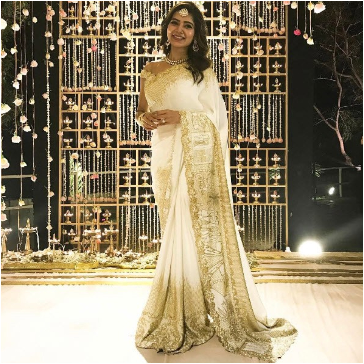 Samantha Akkineni's engagement saree was a labour of love to Sam & Chay's love story that left all mesmerised Samantha Akkineni Naga Chaitanya engagement photos
