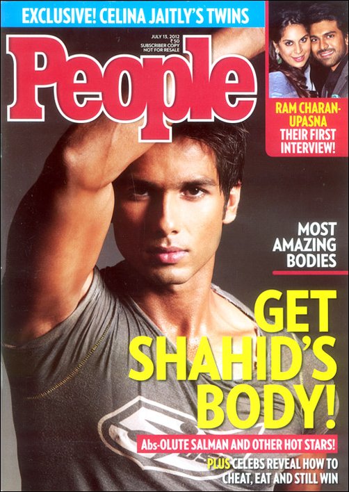 Shahid Kapoor on cover of People India - July 2012