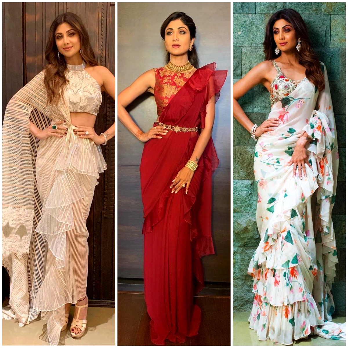 Shilpa Shetty Ethnic or Casual in a Banarasi  BanarasiNet