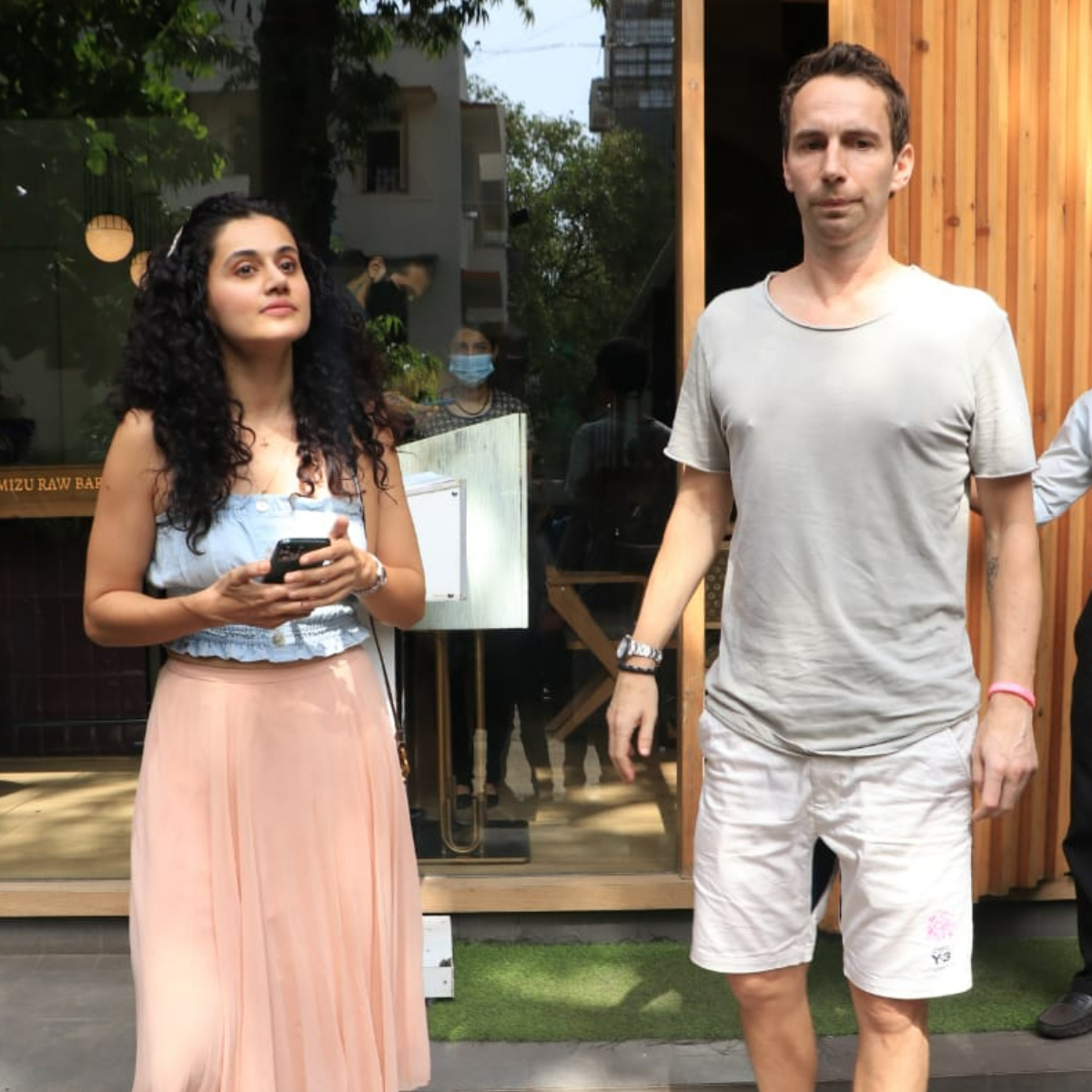 PICS: Taapsee Pannu and boyfriend Mathias Boe make a rare appearance together as they get snapped in city. PICS: Taapsee Pannu and boyfriend Mathias Boe make a rare appearance together as they get snapped in city