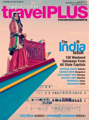 Dia Mirza on the cover of India Today Travel Plus - July 2012