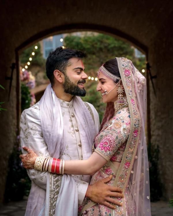 Buy Bollywood Sabyasachi Inspired silk brown bridal lehenga choli in UK,  USA and Canada