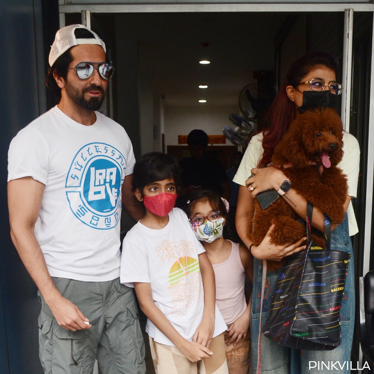 PICS: Ayushmann Khurrana, Tahira Kashyap enjoy a family date as they get papped with their kids and fur baby Ayushmann Khurrana, Tahira Kashyap enjoy a family date as they get papped with their kids and fur baby