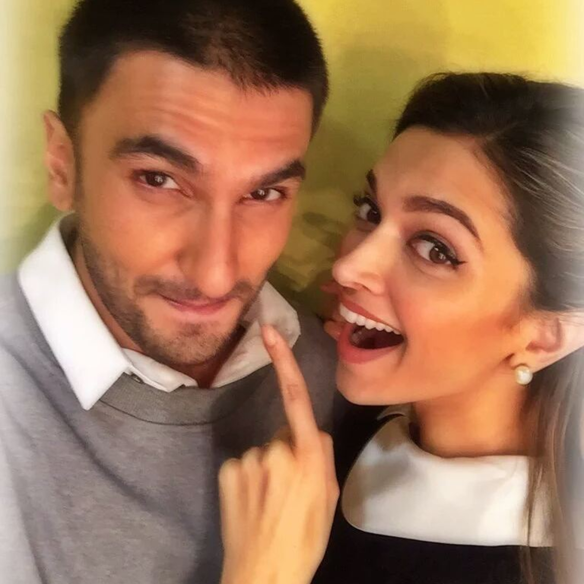 When Deepika Padukone chopped off Ranveer Singh's moustache giving him a new look; Watch Video When Deepika Padukone chopped off Ranveer Singh's moustache giving him a new look; Watch Video