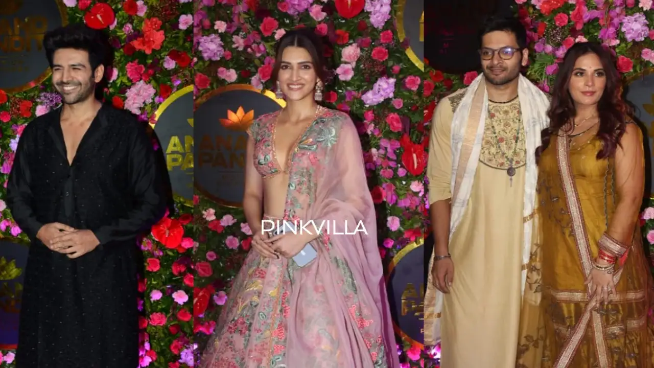 Kriti Sanon in multicoloured lehenga; Kartik Aaryan dons black kurta at Anand Pandit’s Diwali party; PICS