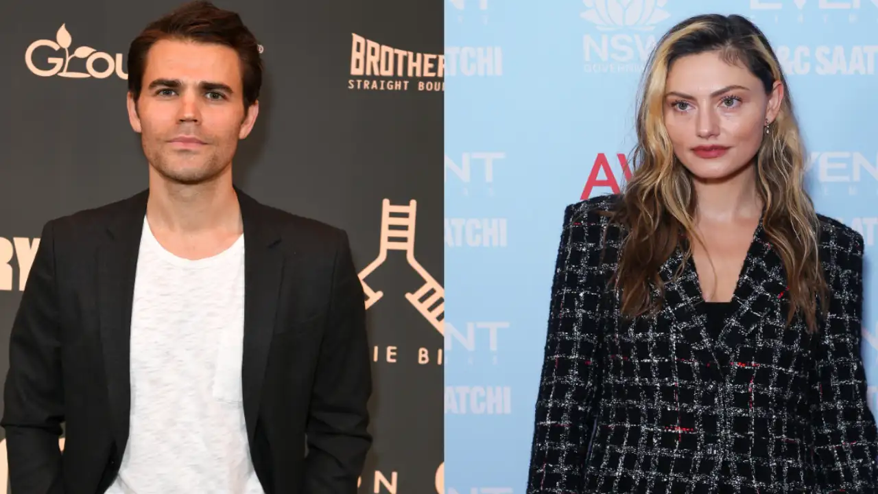 The Vampire Diaries exes Paul Wesley and Phoebe Tonkin reunite at a cast dinner in Georgia