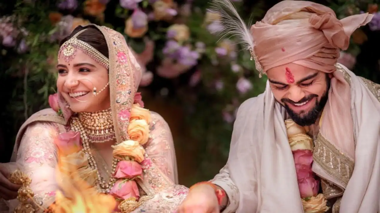Anushka Sharma and Virat Kohli's wedding. Pic credit: Anushka Sharam's instagram Anushka Sharma and Virat Kohli's wedding.