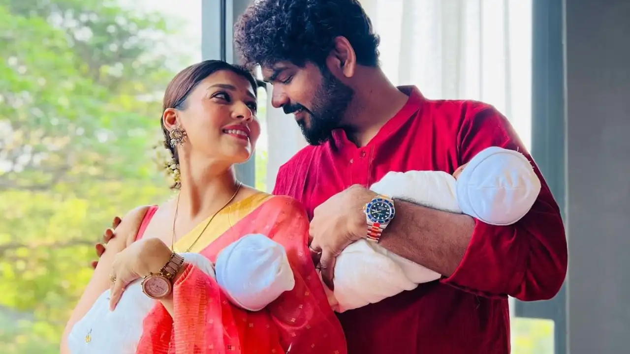 Nayanthara, Vignesh Shivan and their twins make for an adorable ...