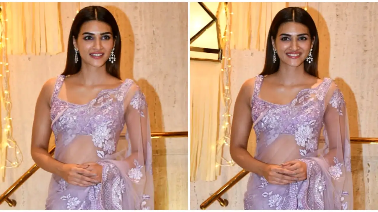 Kriti Sanon in a Manish Malhotra saree makes us think sheer and slay in equal  parts for Diwali | PINKVILLA