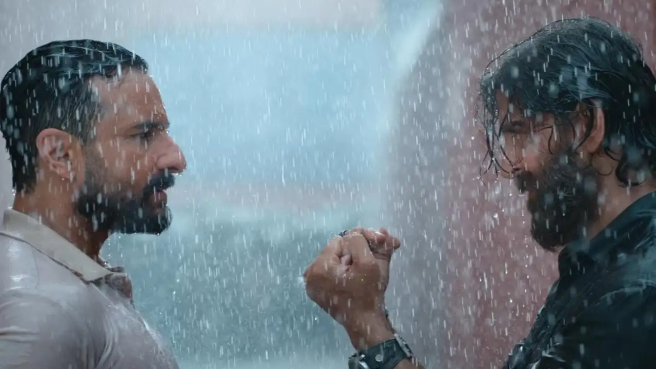 Hrithik Roshan and Saif Ali Khan led Vikram Vedha sees slight growth on Saturday after low Friday (Credit: T-Series YouTube channel) Hrithik Roshan, Saif Ali Khan