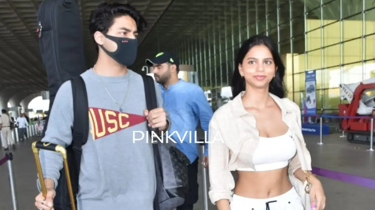 Suhana Khan and Aryan Khan turn heads with their outfits at the airport; PICS