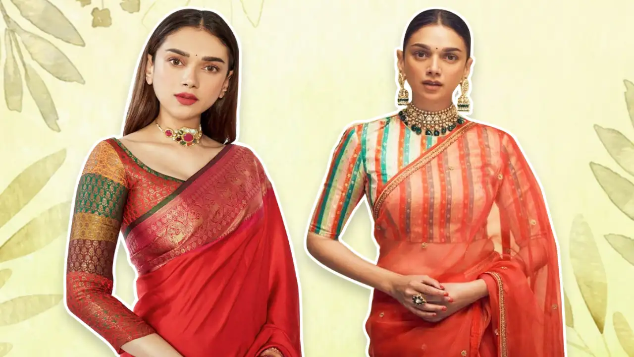 Actress Aditi Rao Hydari Latest Hot Photos in Red Saree | HD Wallpaper  Desktop