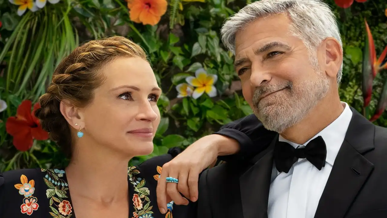 George Clooney and Julia Roberts play divorced couple David and Georgia Cotton in Ticket to Paradise. Ticket To Paradise Review
