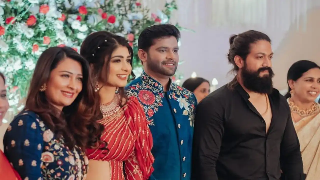 Aditi Prabhudeva ties the knot with businessman Yashas Patla; Yash, Meghana Raj and other celebs attend Yash at Aditi Prabhudeva marriage with Yashas Patla