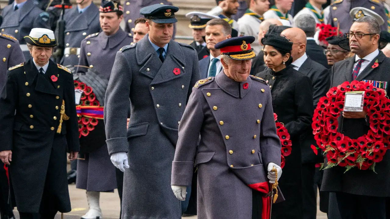 King Charles leads the Remembrance Day Sunday Service in UK King Charles III