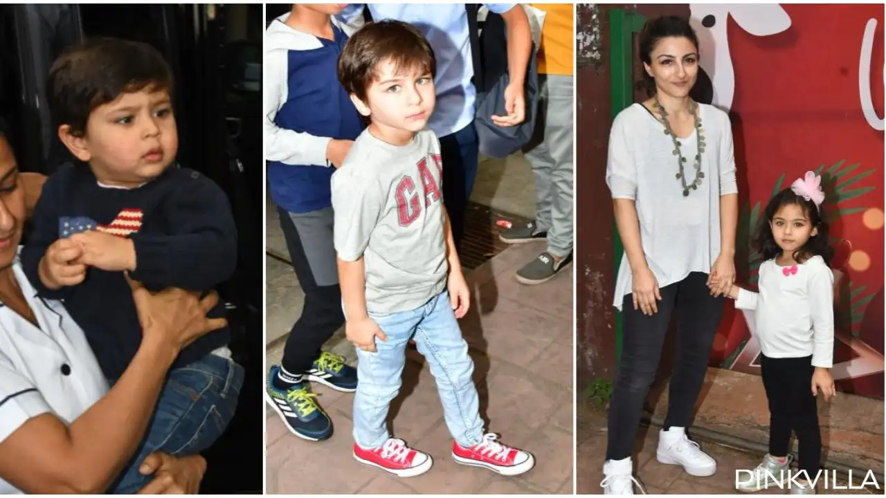 PICS: Taimur Ali Khan, Jeh, Inaaya look cute as they arrive for ...