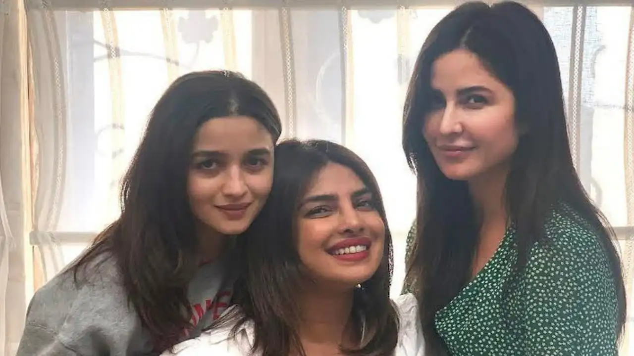 Picture courtesy: Priyanka Chopra Instagram Priyanka Chopra poses with Alia Bhatt and Katrina Kaif