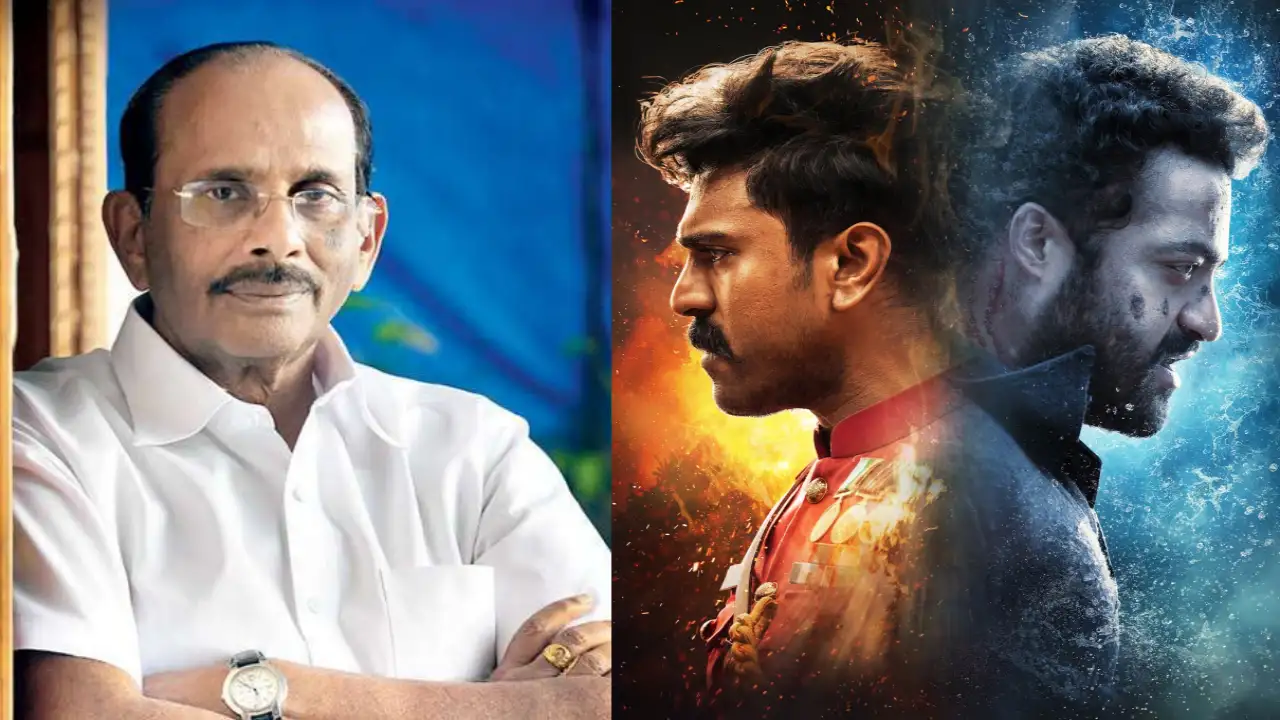 RRR marked the first onscreen collaboration of Telugu cinema's biggest stars, Ram Charan and Jr NTR. RRR, SS Rajamouli, Vijayendra Prasad, Ram Charan, Jr NTR
