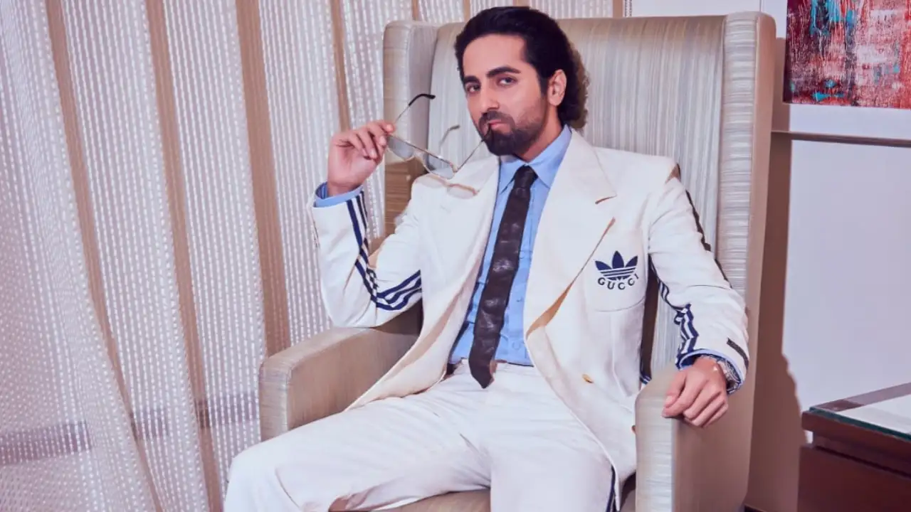 hit vurdere høj Ayushmann Khurrana's dapper look in a white Gucci X Adidas suit will make  you swoon | PINKVILLA