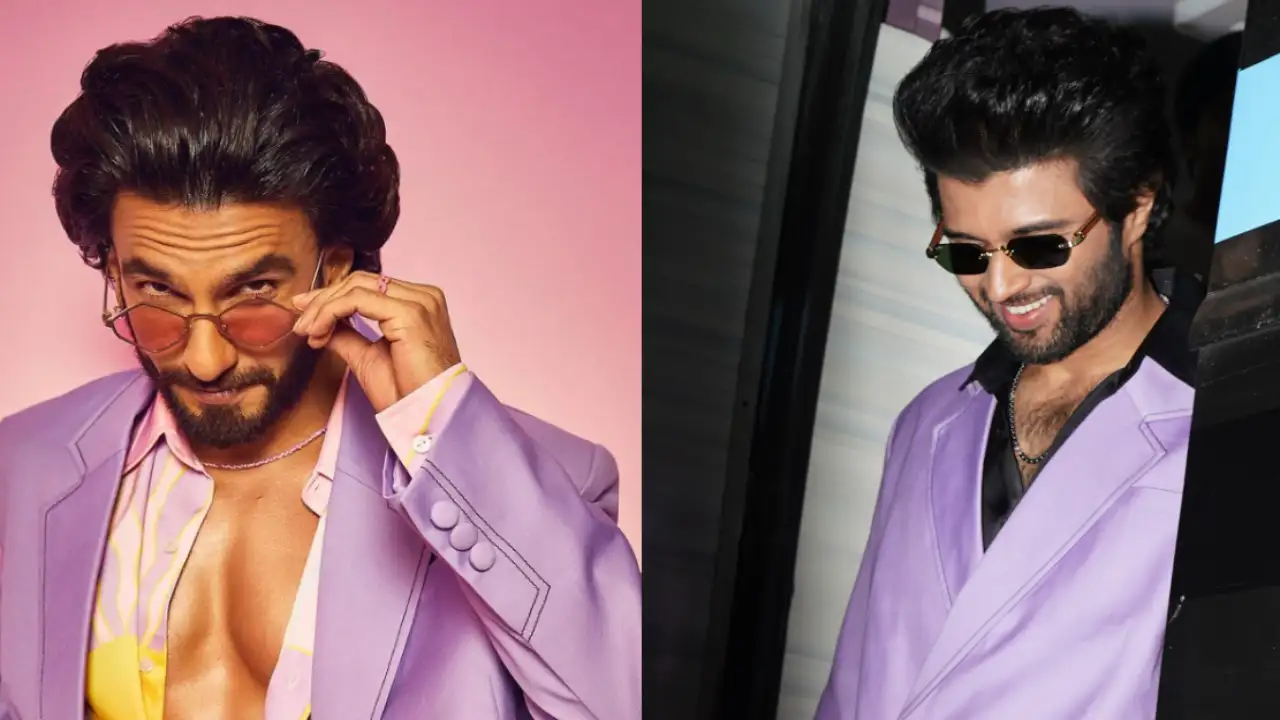 Fashion Face-off: Vijay Deverakonda or Ranveer Singh, Who styled a lilac retro suit look better? Ranveer Singh Instagram, Kamlesh Nand